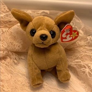 TY Beanie Baby Tiny The Dog With Tag Retir…